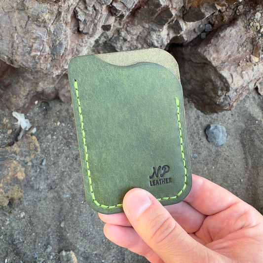 Waveson Pueblo Leather Card Wallet | Emerald Green