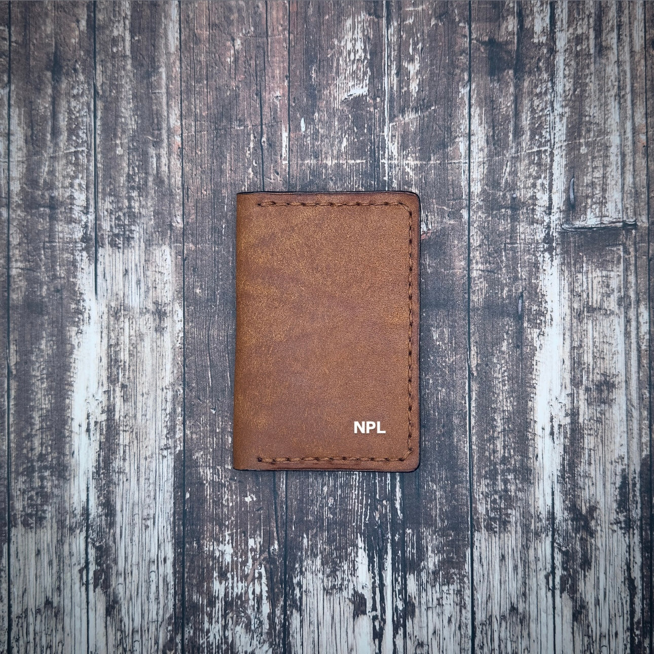 THE DAVISON WALLET | Cognac Brown Badalassi Carlo Pueblo Veg Tanned Full Grain Italian Leather Handmade Slim Card Money Holder