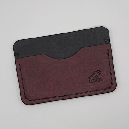 Paulson Pueblo Leather Card Wallet | Black Red