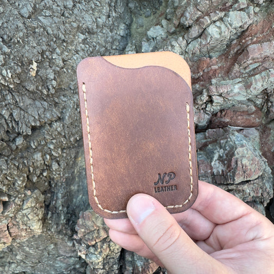Waveson Pueblo Leather Card Wallet | Walnut Brown