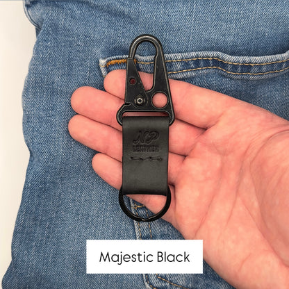 Lockson Pueblo Leather Clip Keychain | Dark Brown