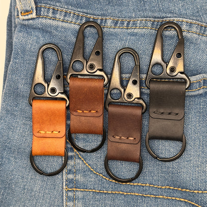 Lockson Pueblo Leather Clip Keychain | Dark Brown