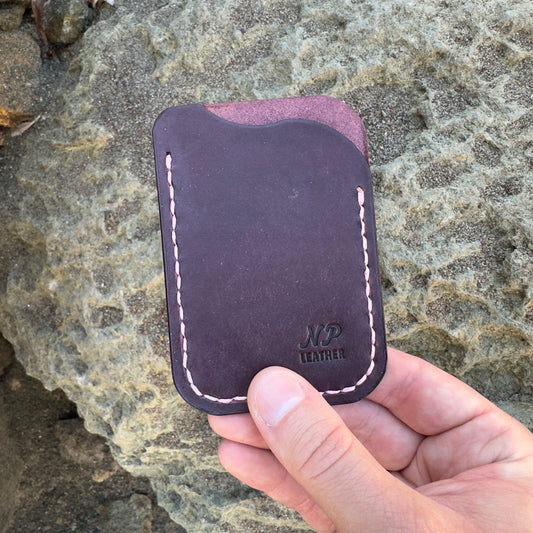 EDC Waveson Pueblo Leather Card Wallet | Violet Purple