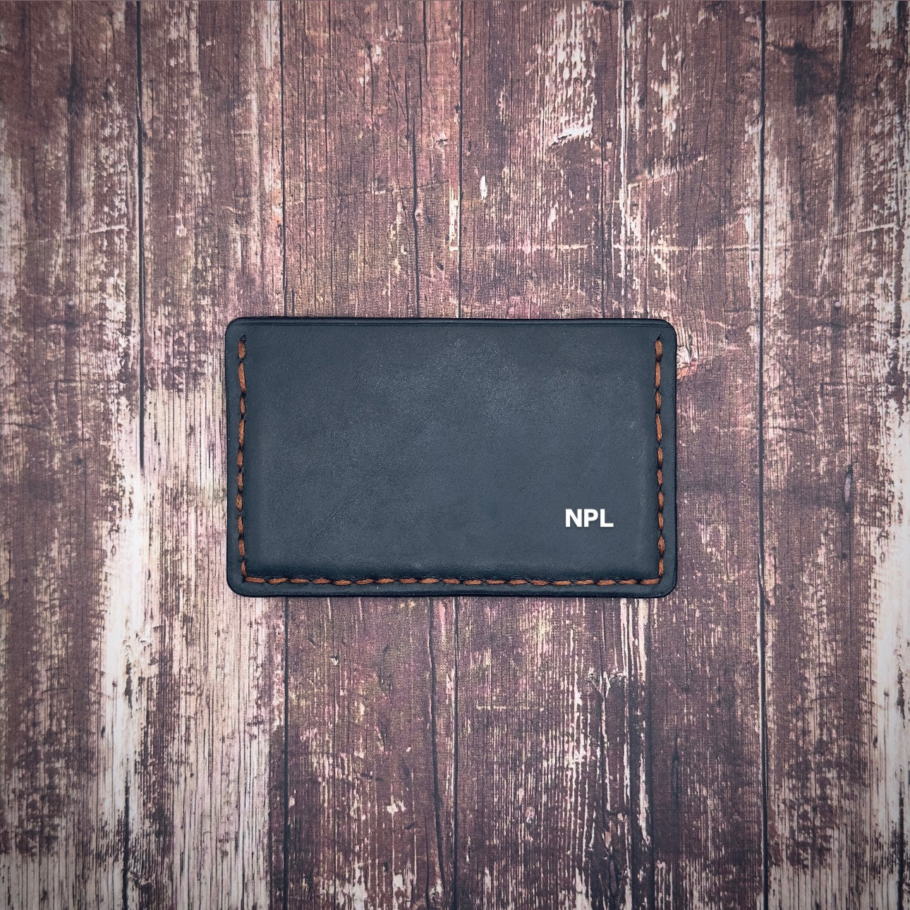 THE NICKSON WALLET | Cognac Brown Deep Black Rustic Brown Cowhide Full Grain Leather Handmade Slim Card Holder