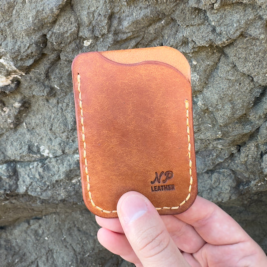 Waveson Pueblo Leather Card Wallet | Cognac Brown