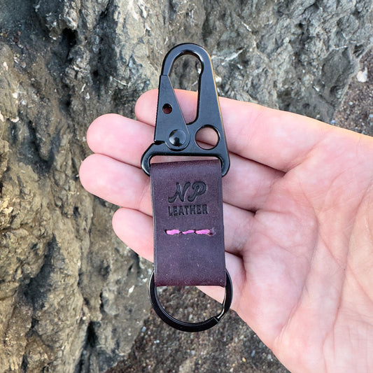 Lockson Pueblo Leather Clip Keychain | Violet Purple