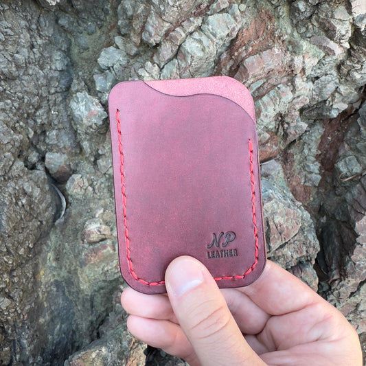 Waveson Pueblo Leather Card Wallet | Bordeaux Red