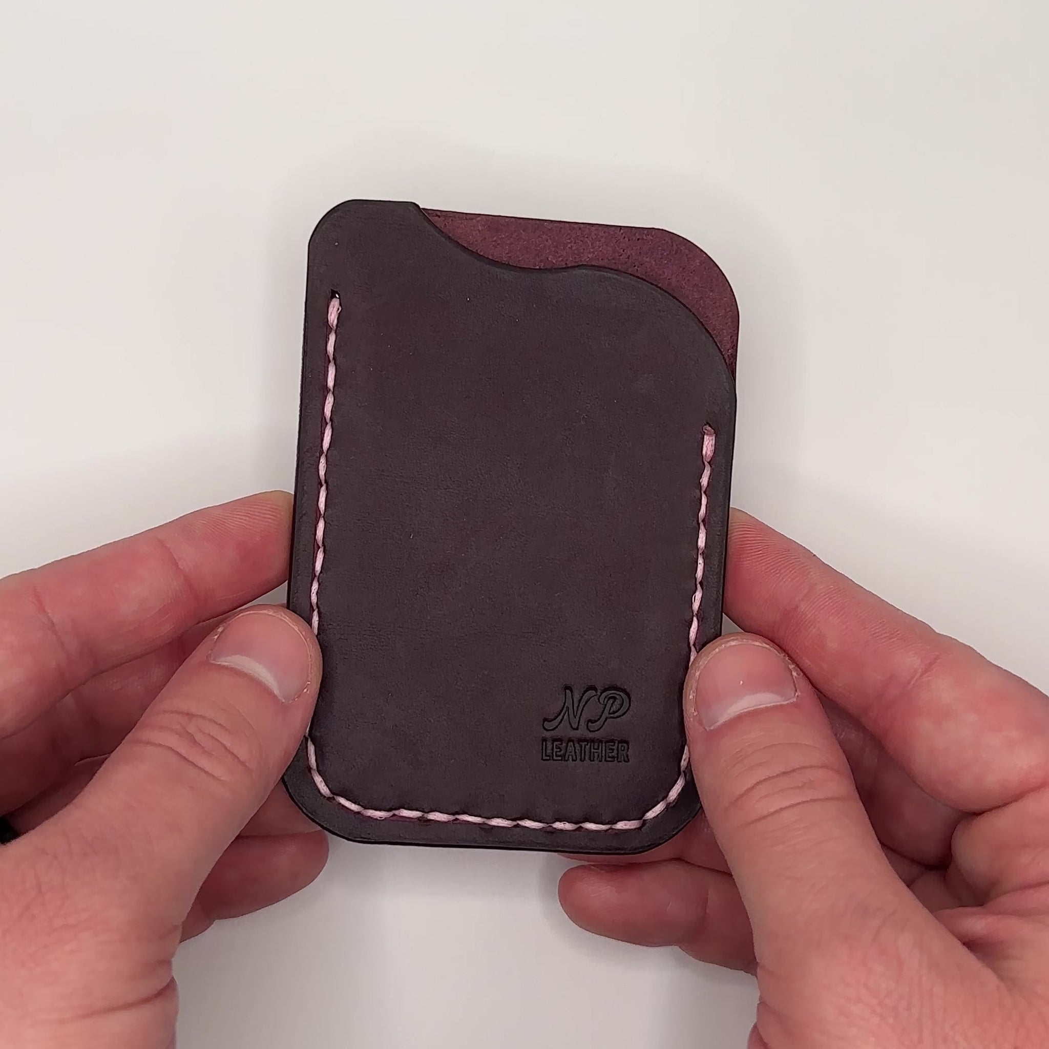handmade minimalist luxury slim leather card wallet